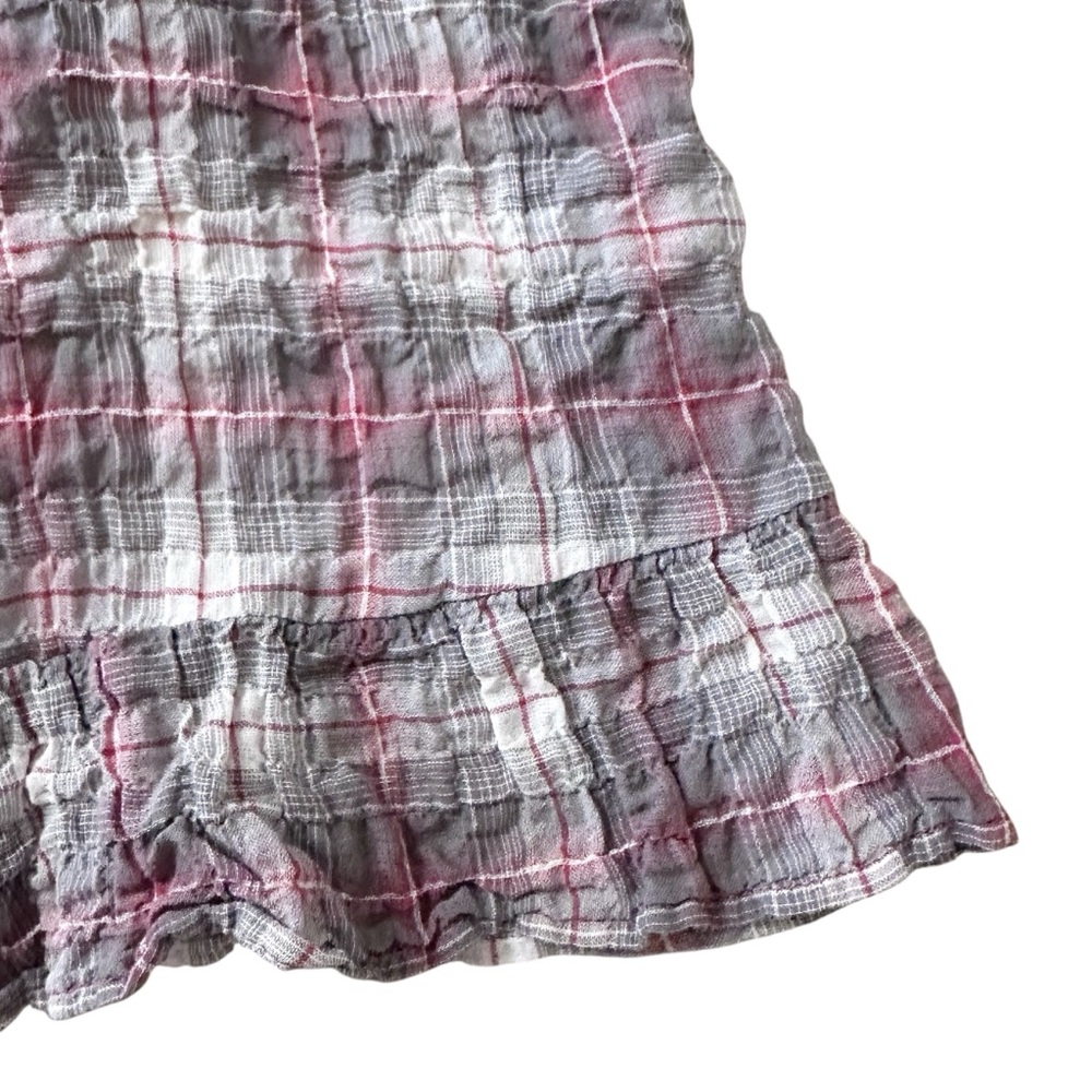 Anthropologie Maeve Flutter Sleeve Plaid Mini Dress Size XS - Picture 7 of 10